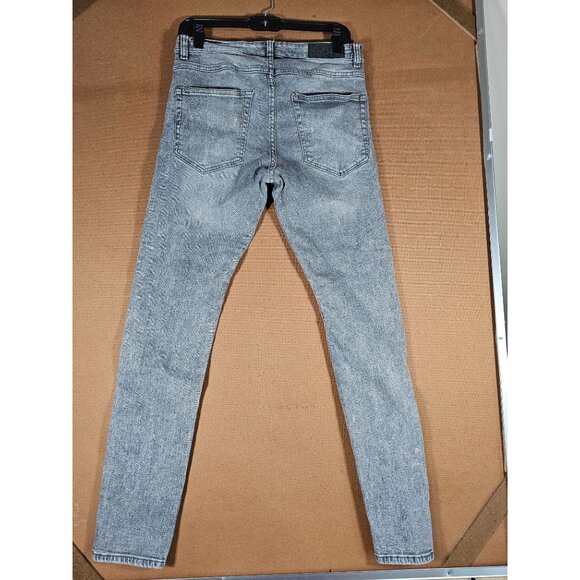 H&M Slim Low Waist Gray Denim Button Fly Skinny Leg Jeans Women's Size 32 - Picture 8 of 8